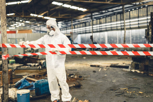 Professional Biohazard Cleanup technician working in Wadsworth, NV